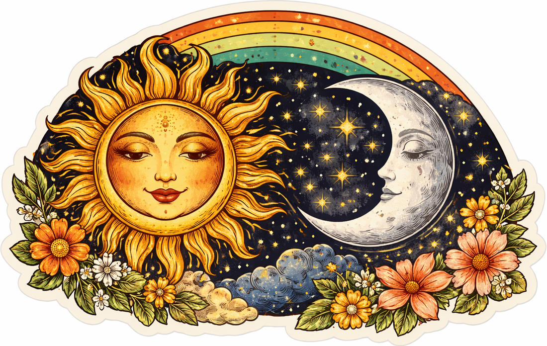 Sticker: Sun and Moon Day Night - Namedrop