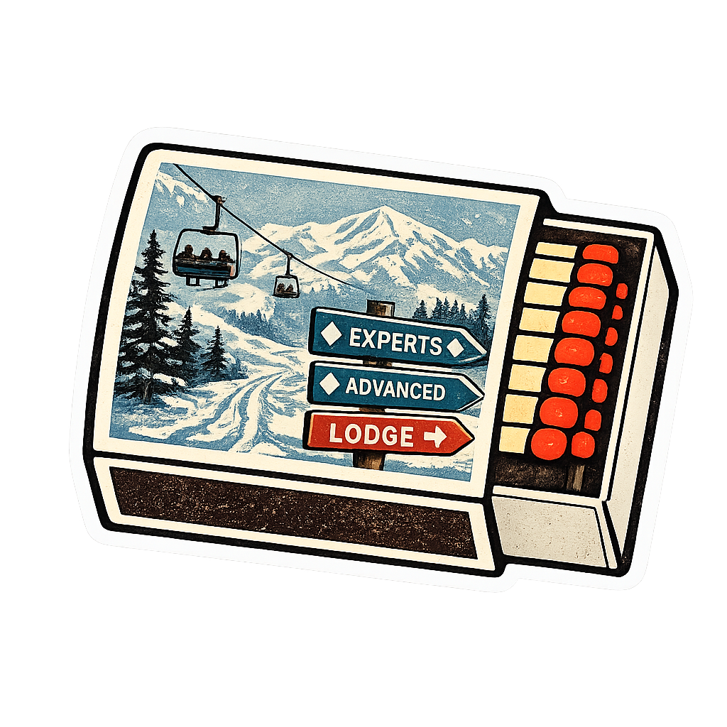 Sticker: Chair Lift Matchbox