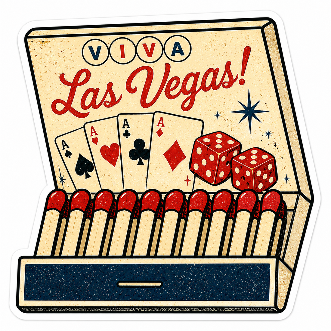Sticker: Viva Las Vegas Matchbox - Namedrop