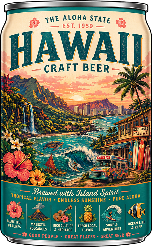 Sticker: Hawaii Craft Beer - Namedrop