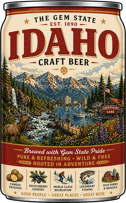Sticker: Idaho Craft Beer - Namedrop