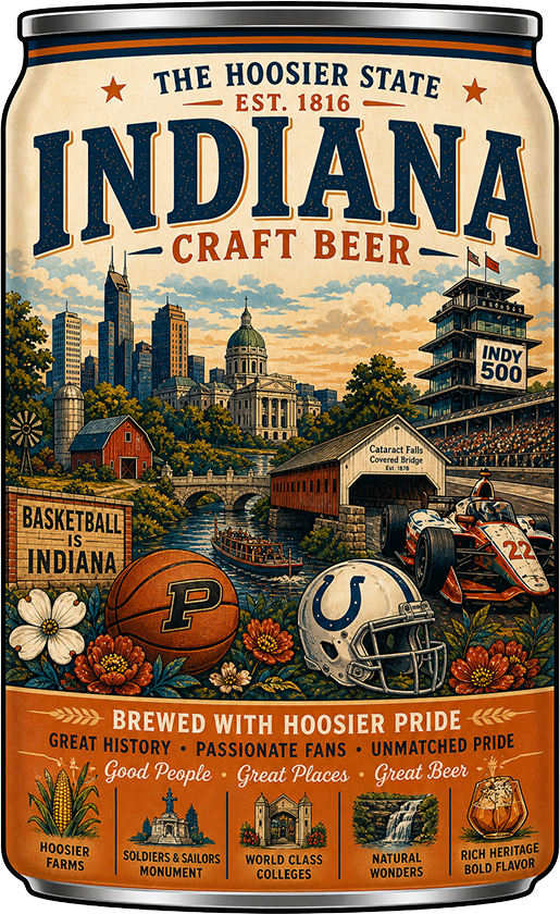 Sticker: Indiana Craft Beer - Namedrop