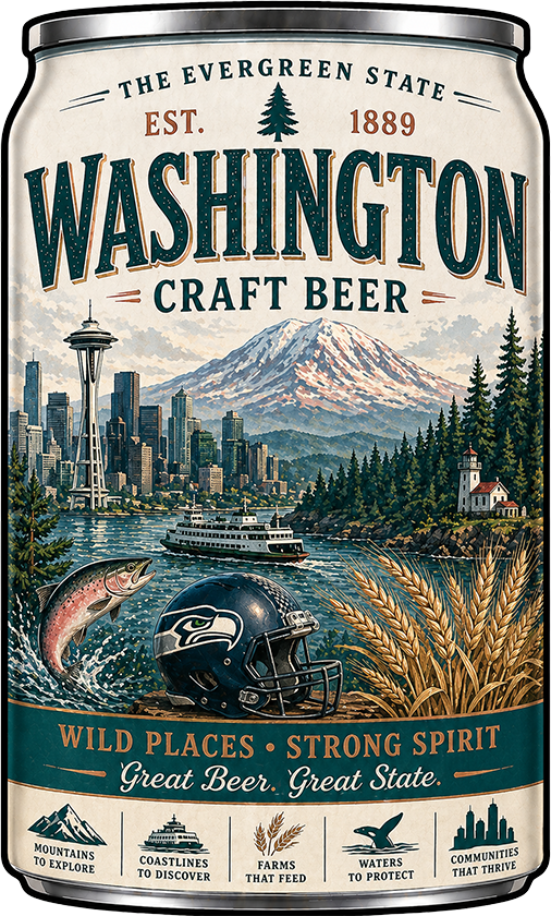 Sticker: Washington Craft Beer - Namedrop
