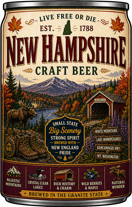 Sticker: New Hampshire Craft Beer - Namedrop