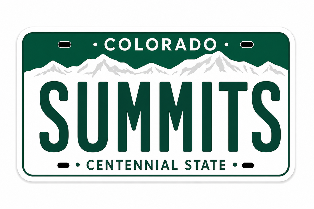 Sticker: Colorado SUMMITS License Plate - Namedrop