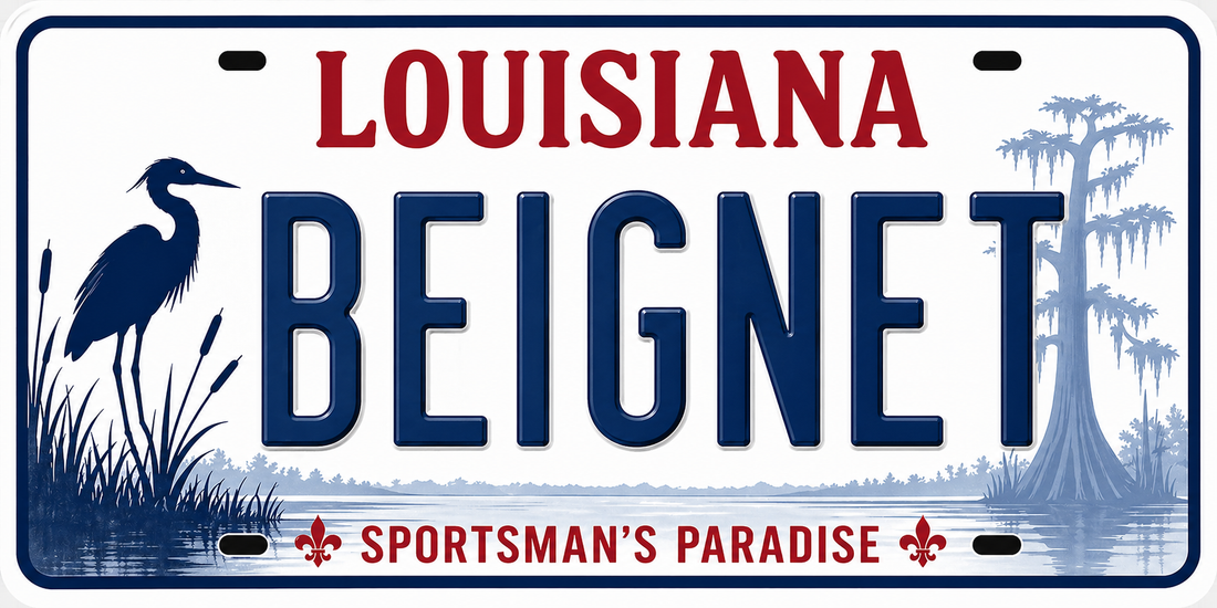 Sticker: Louisiana BEIGNET License Plate - Namedrop