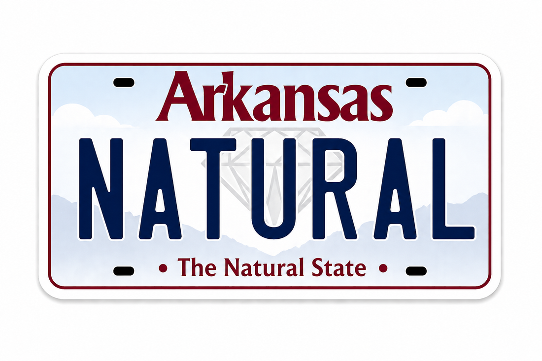 Sticker: Arkansas NATURAL License Plate - Namedrop