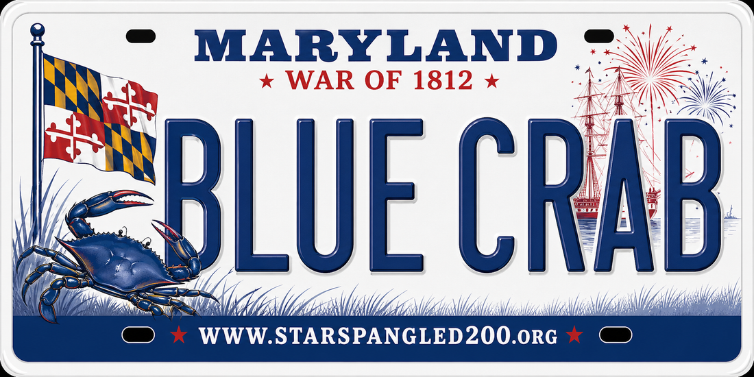 Sticker: Maryland BLUE CRAB License Plate