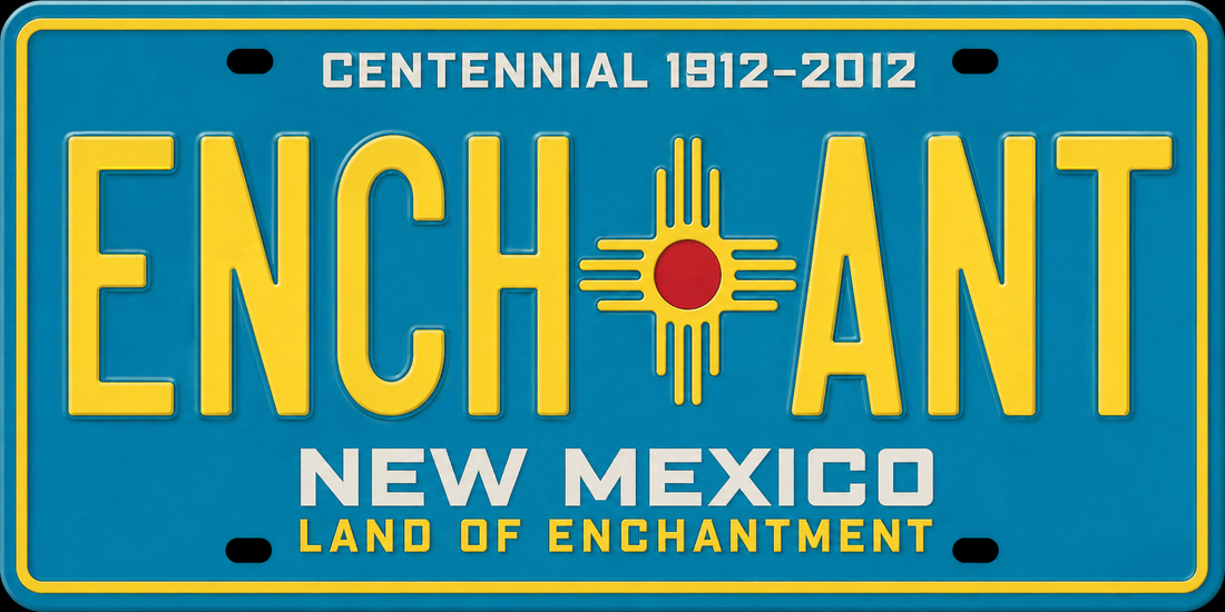Sticker: New Mexico ENCHANT License Plate