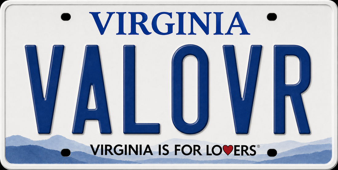 Sticker: Virginia VALOVR License Plate - Namedrop