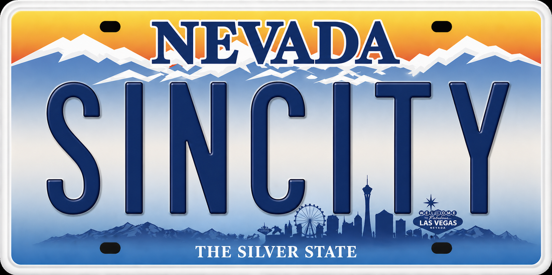Sticker: Nevada SINCITY License Plate - Namedrop