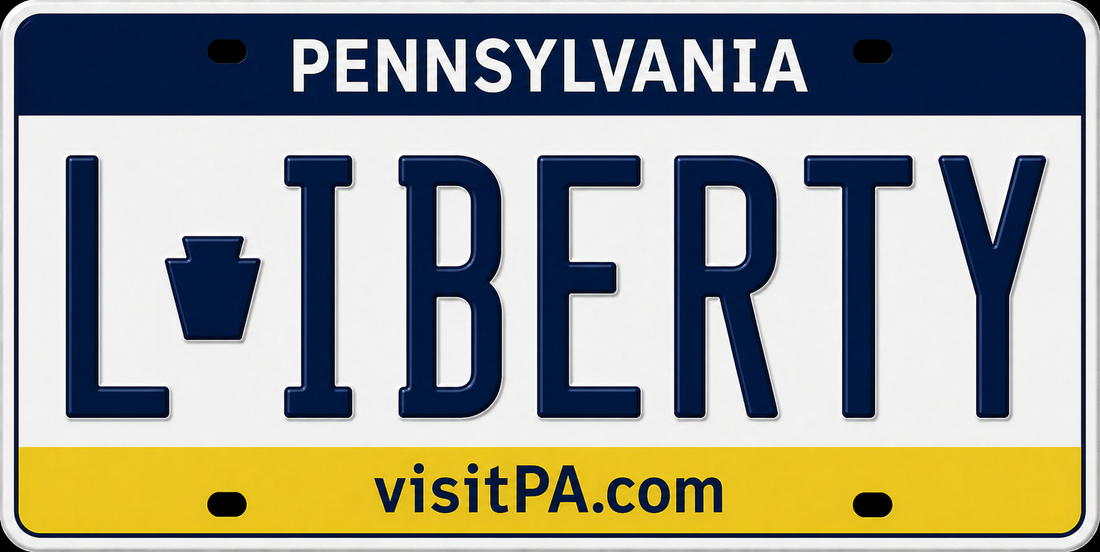 Sticker: Pennsylvania LIBERTY License Plate
