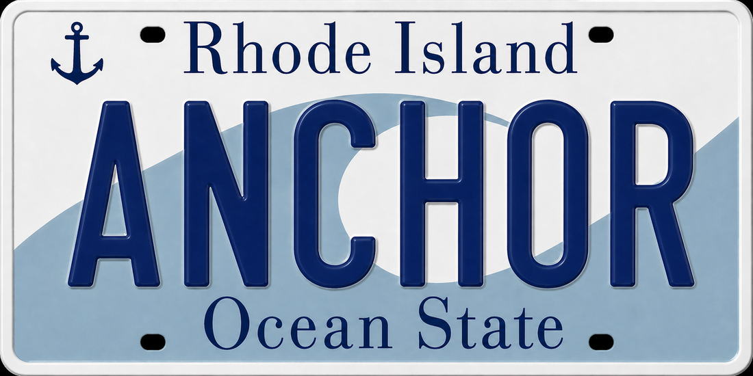 Sticker: Rhode Island ANCHOR License Plate