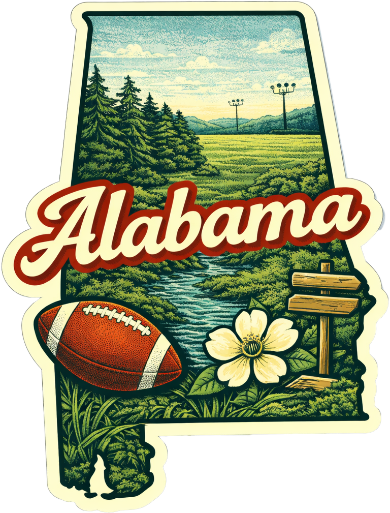 Sticker: Alabama State Shape