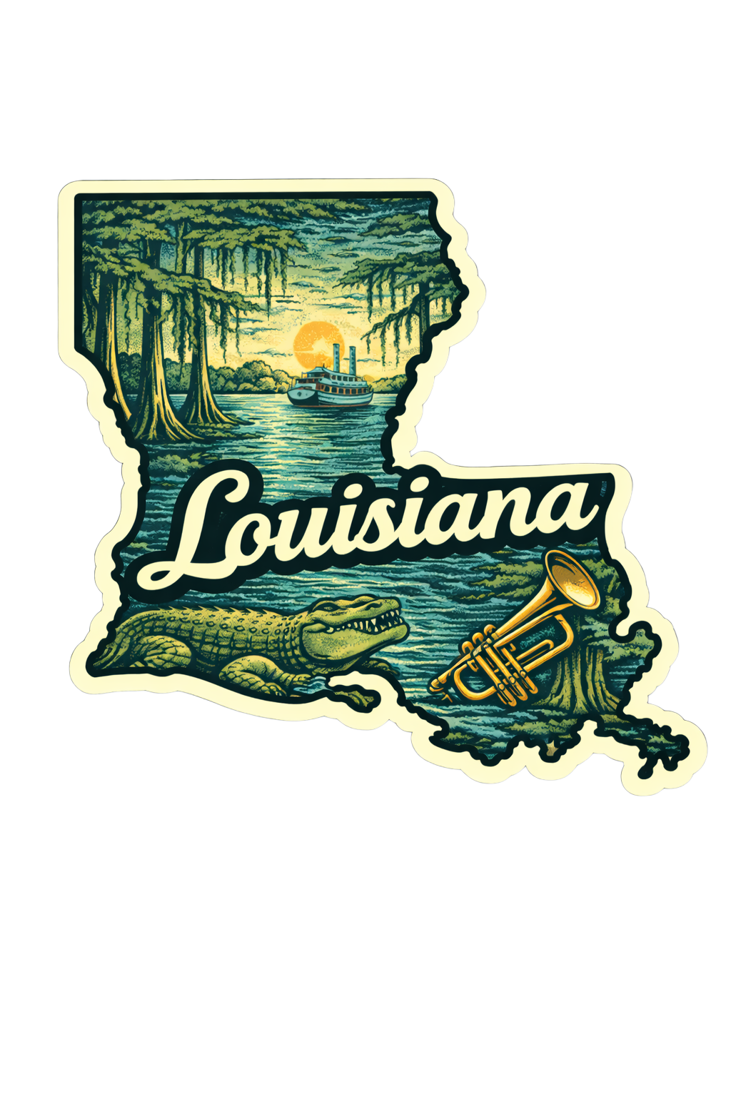 Sticker: Louisiana State Shape