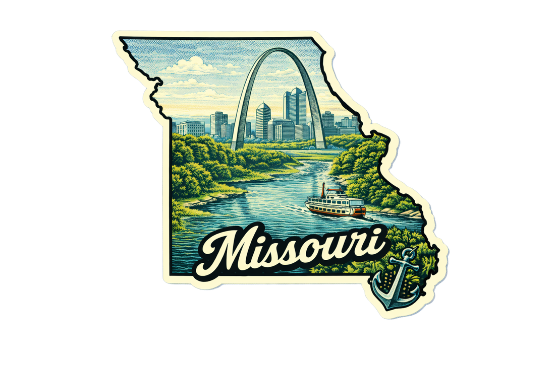 Sticker: Missouri State Shape - Namedrop