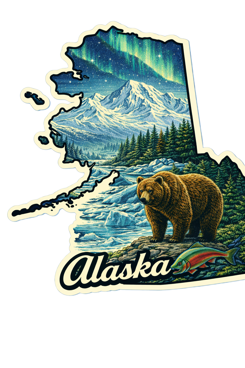 Sticker: Alaska State Shape