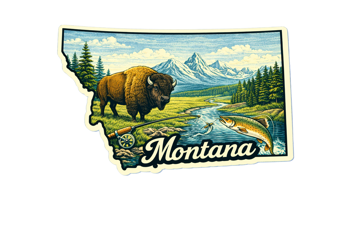 Sticker: Montana State Shape