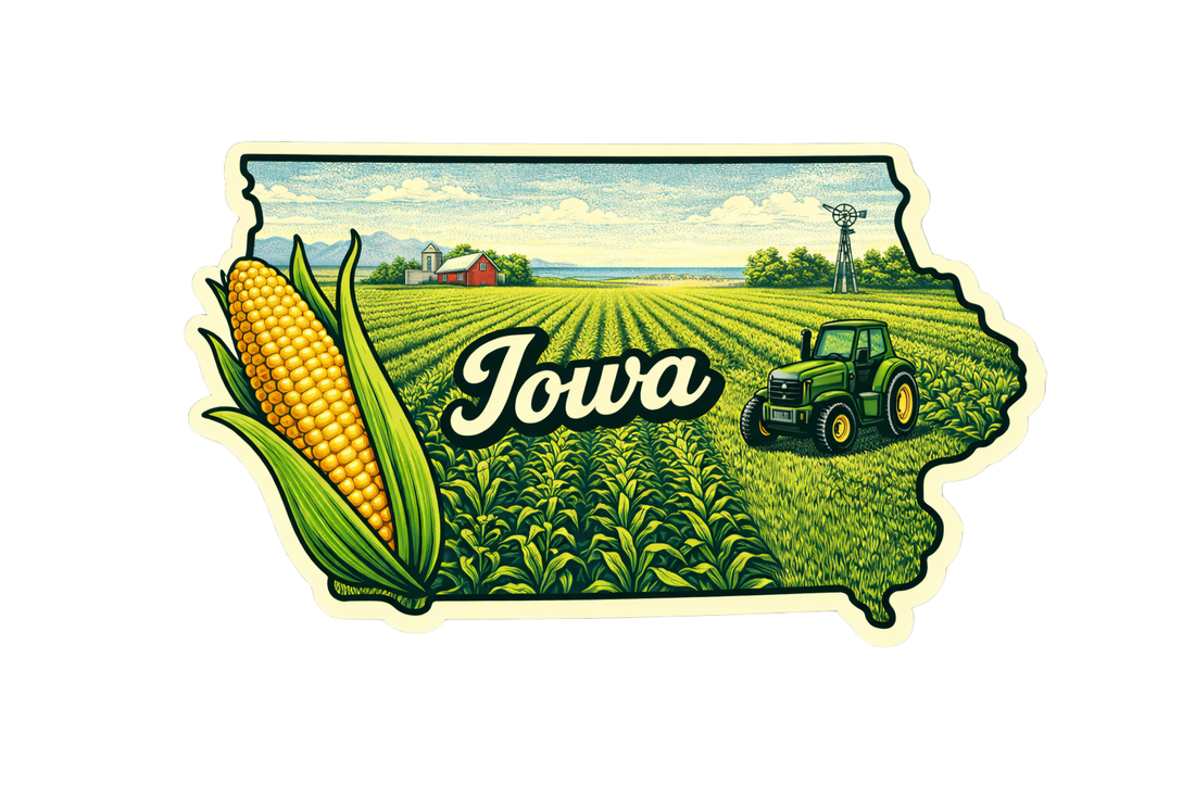 Sticker: Iowa State Shape - Namedrop