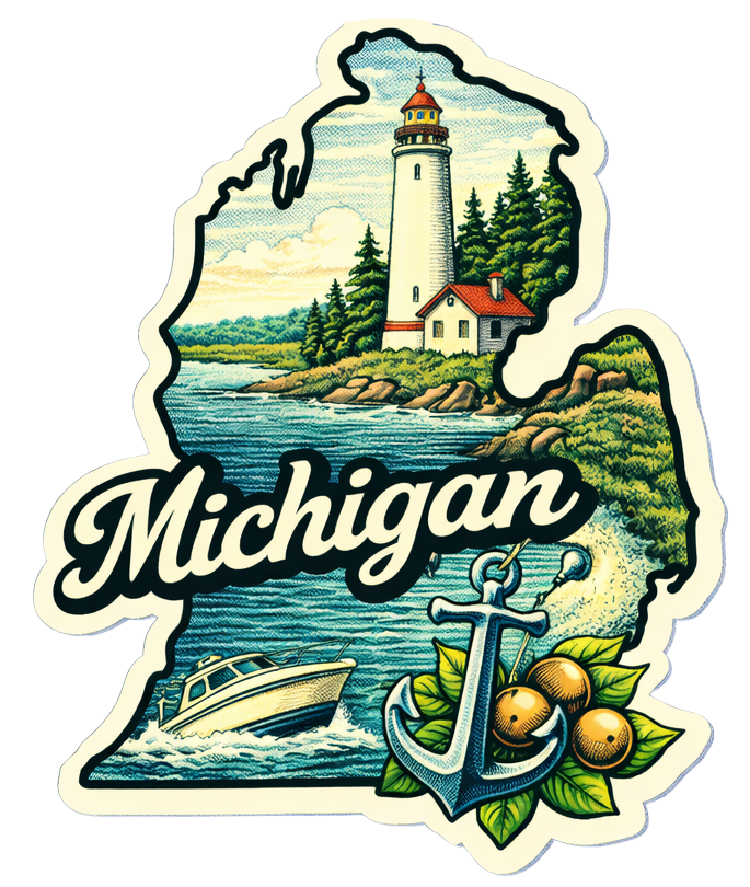 Sticker: Michigan State Shape - Namedrop