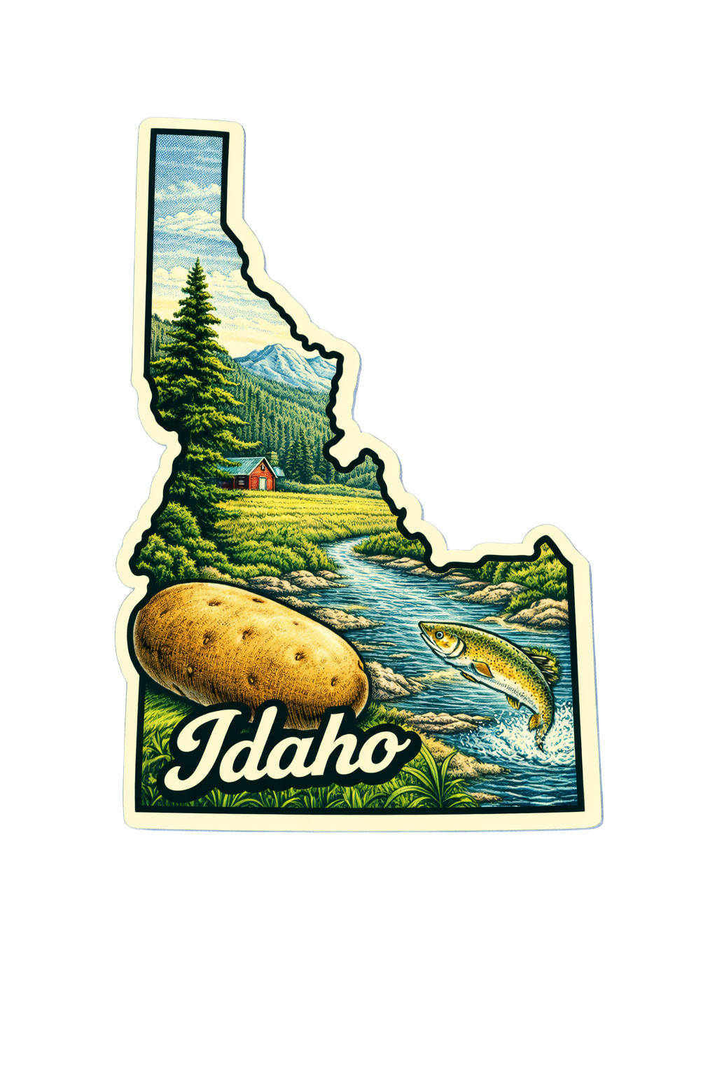 Sticker: Idaho State Shape