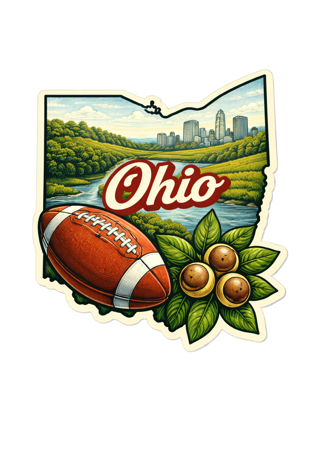 Sticker: Ohio State Shape