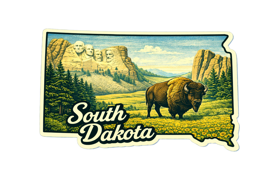 Sticker: South Dakota State Shape - Namedrop