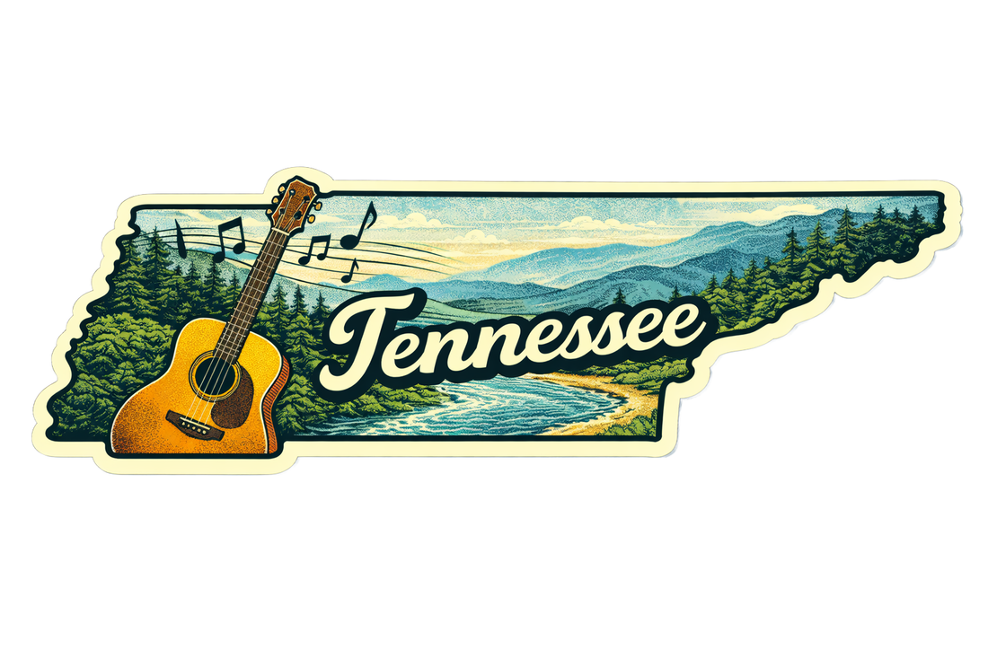 Sticker: Tennessee State Shape - Namedrop