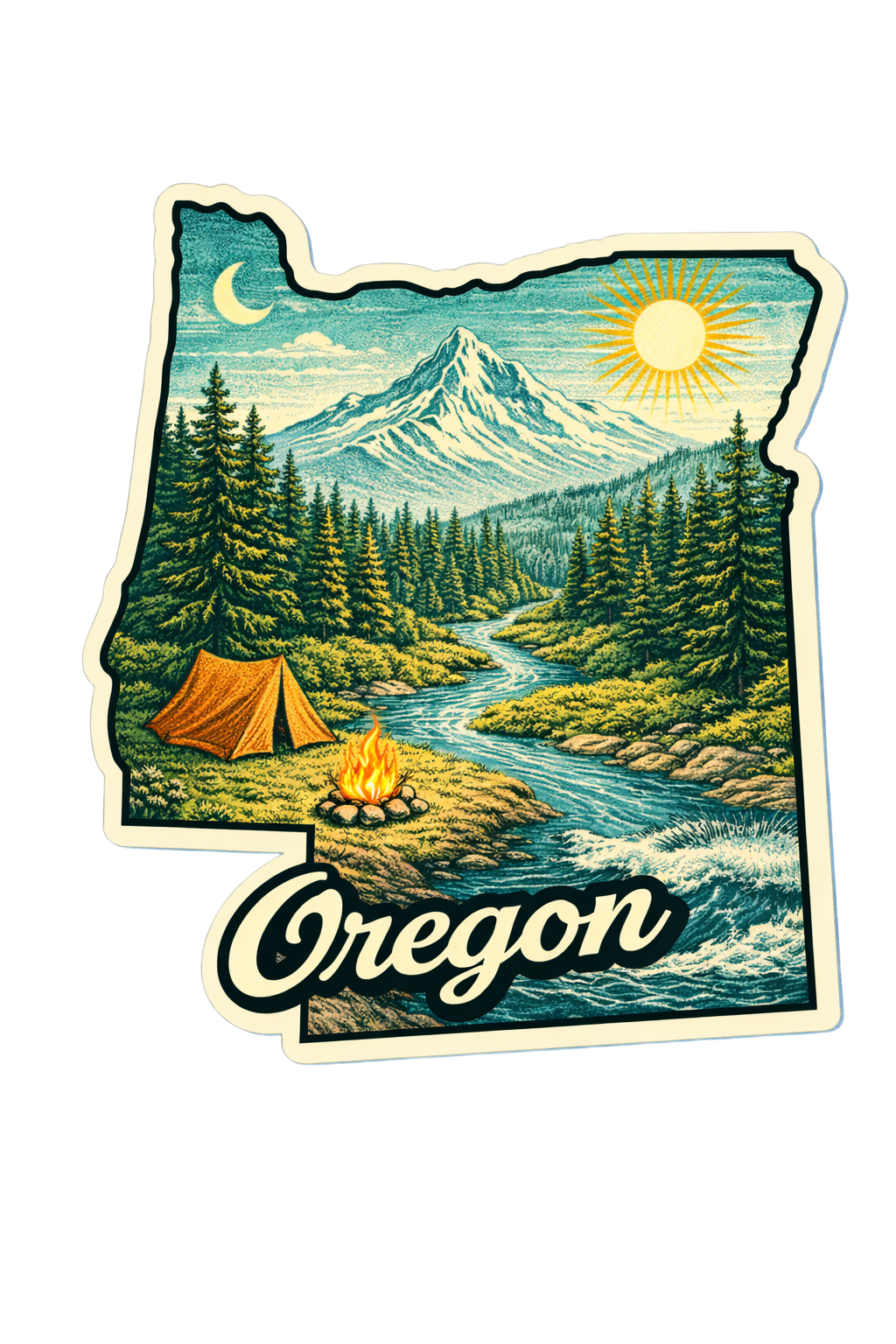 Sticker: Oregon State Shape