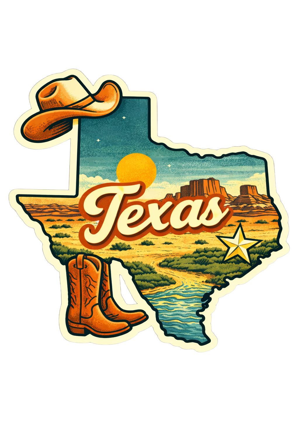 Sticker: Texas State Shape