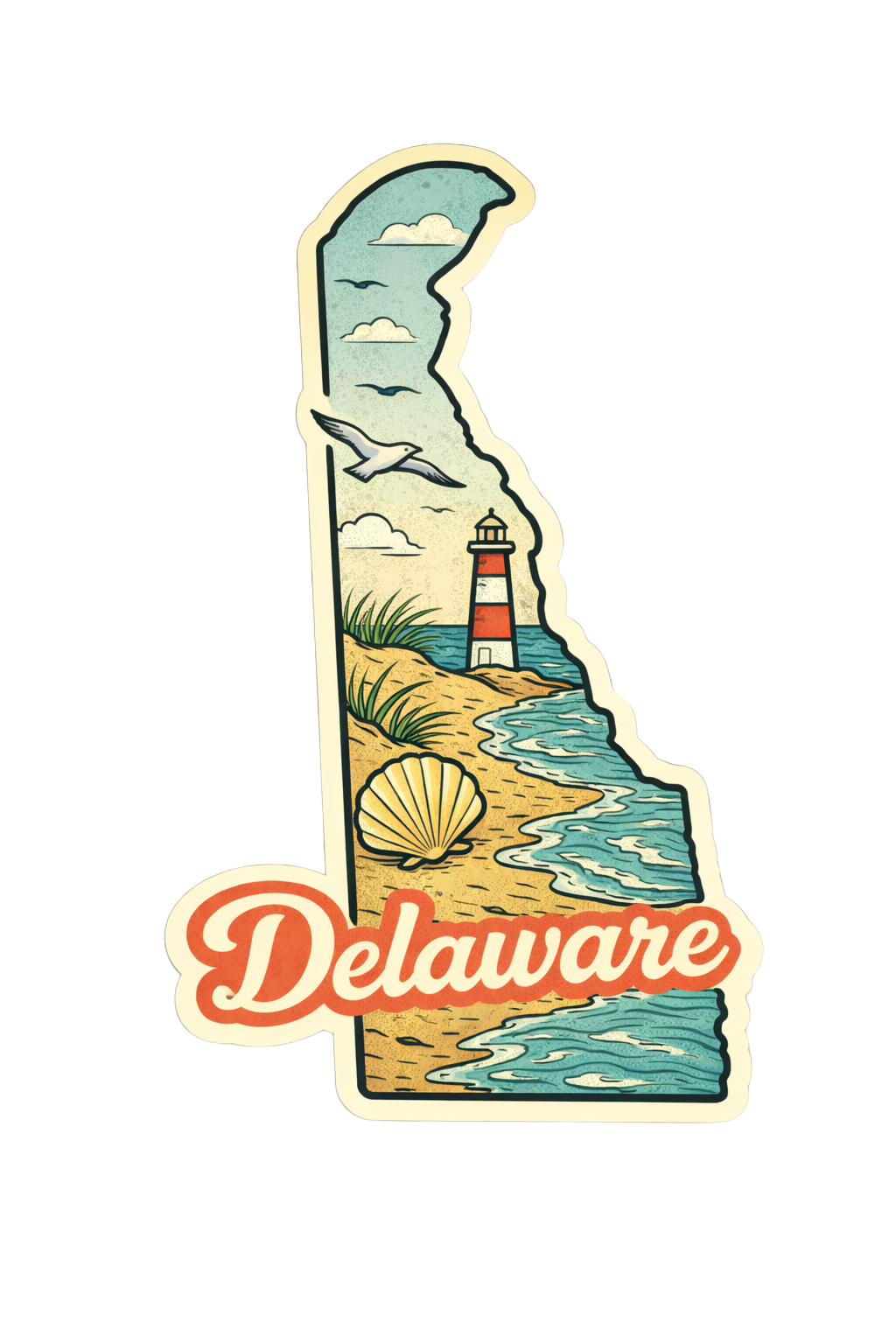 Sticker: Delaware State Shape
