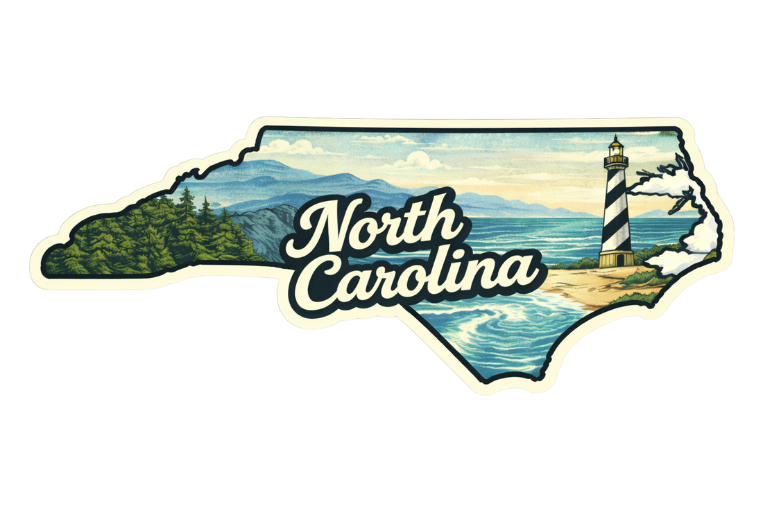 Sticker: North Carolina State Shape