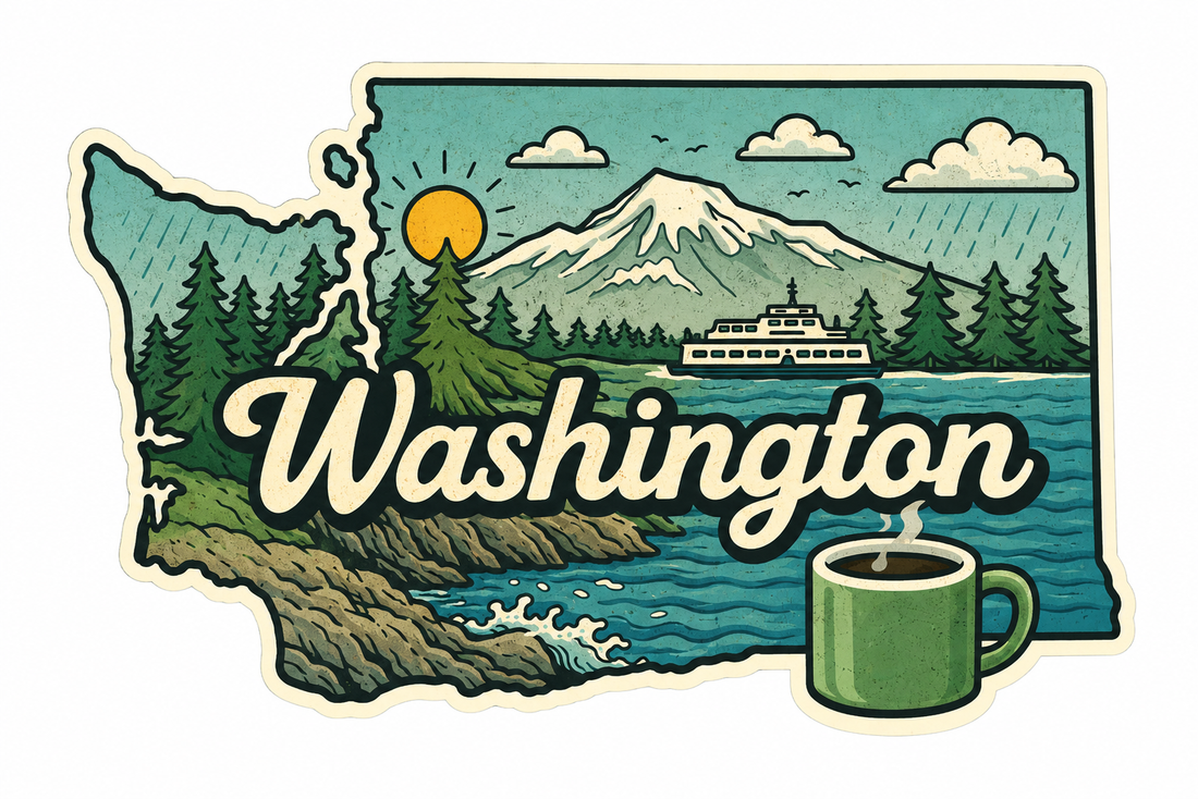 Sticker: Washington State Shape