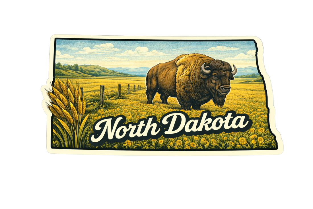 Sticker: North Dakota State Shape