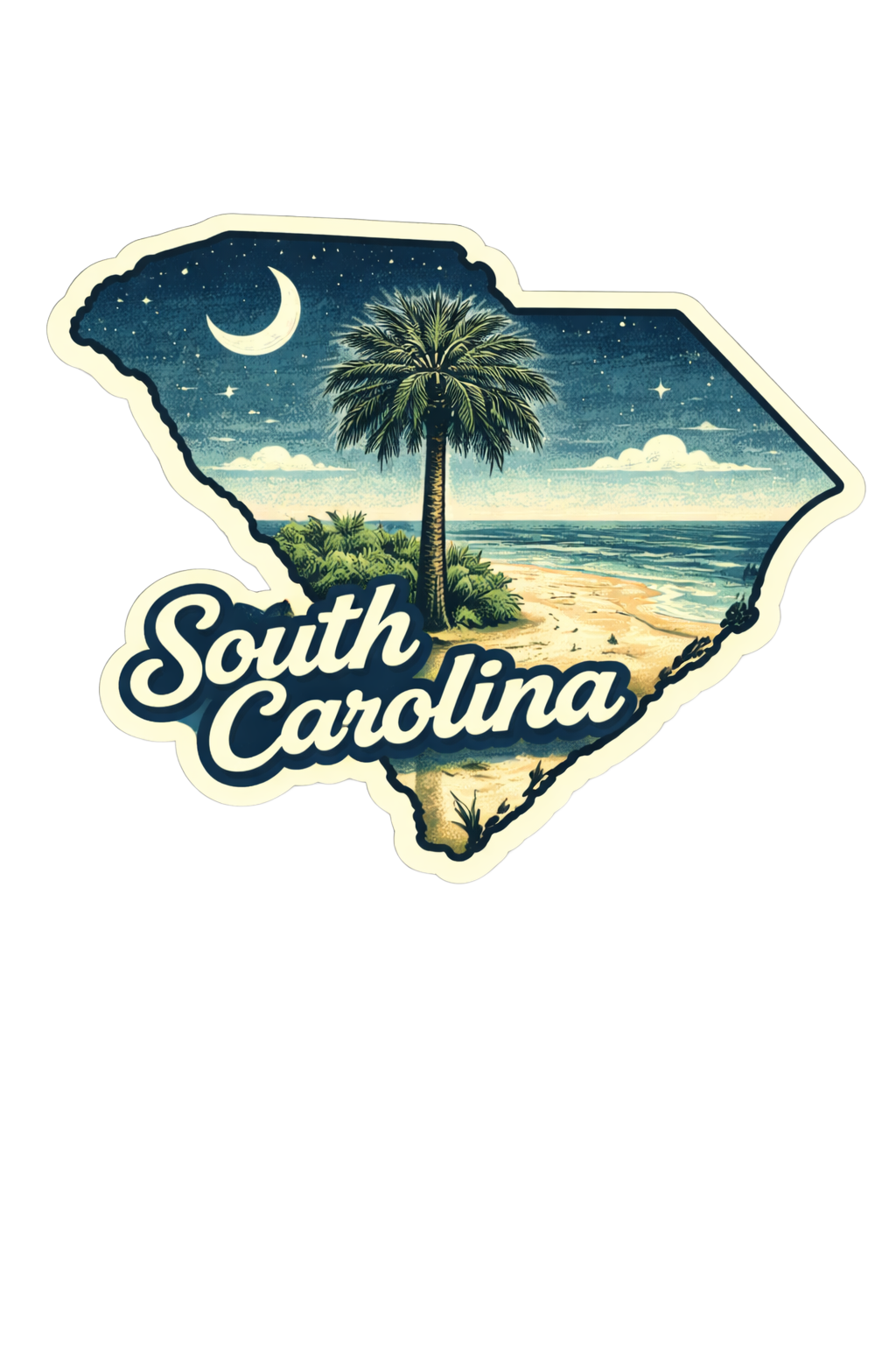 Sticker: South Carolina State Shape - Namedrop
