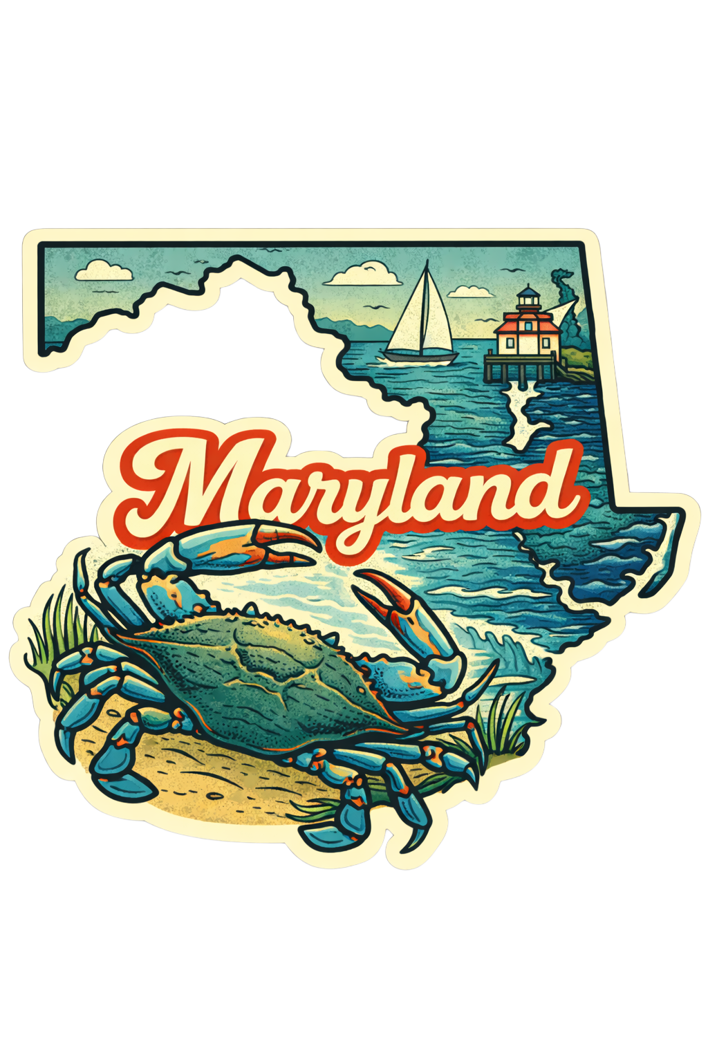 Sticker: Maryland State Shape