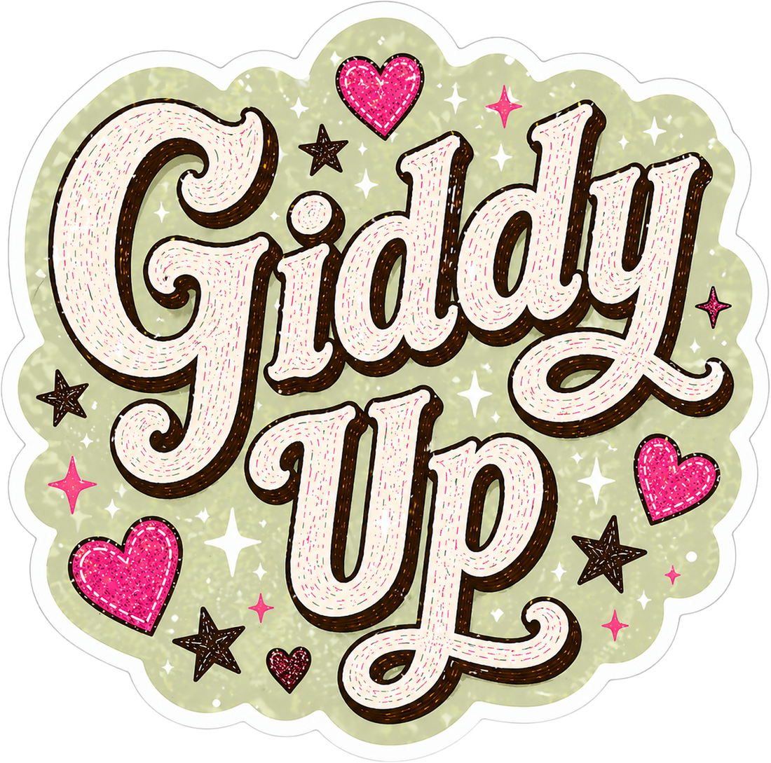 Sticker: Giddy Up Colorful - Namedrop