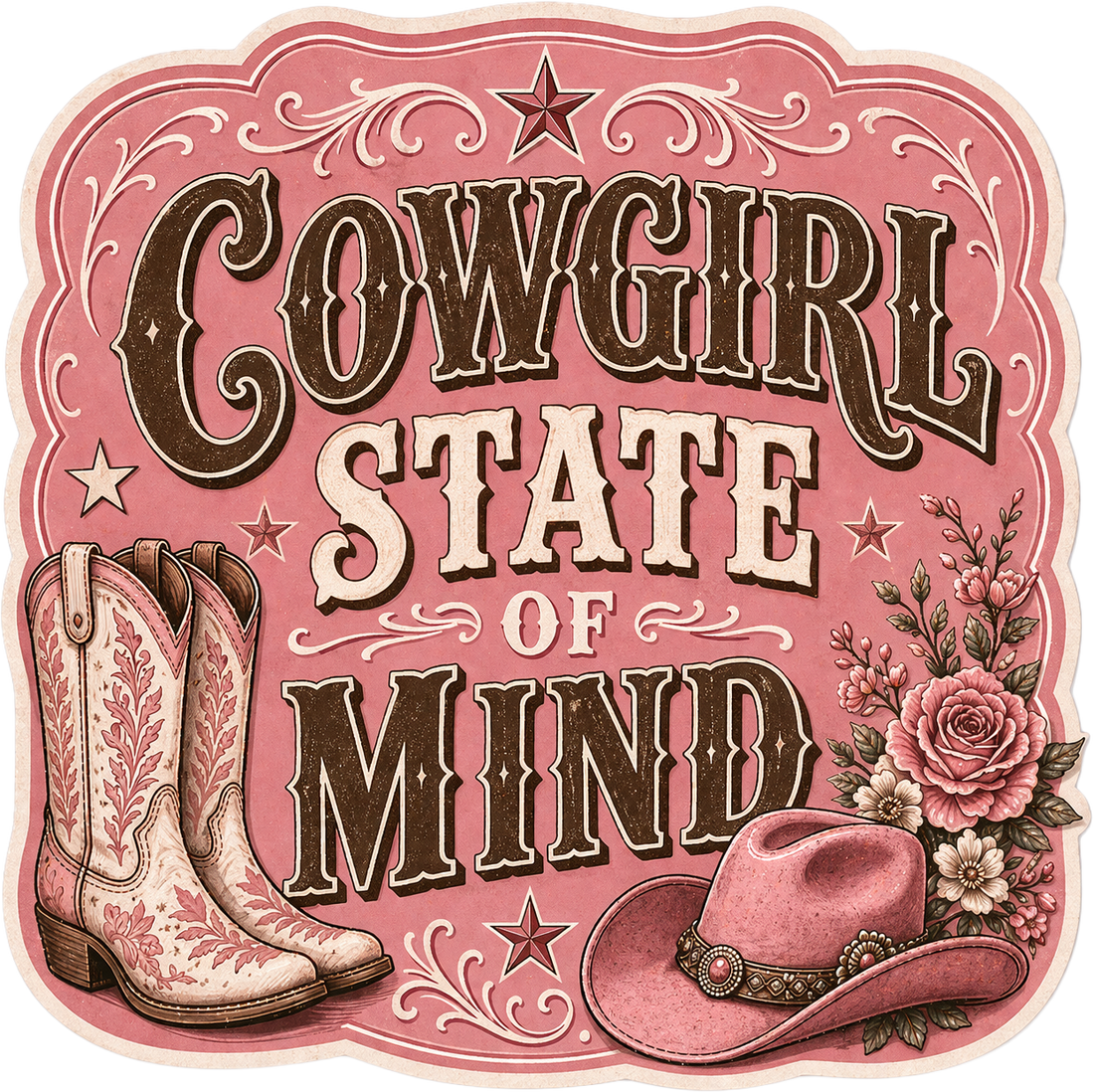 Sticker: Cowgirl State of Mind - Namedrop