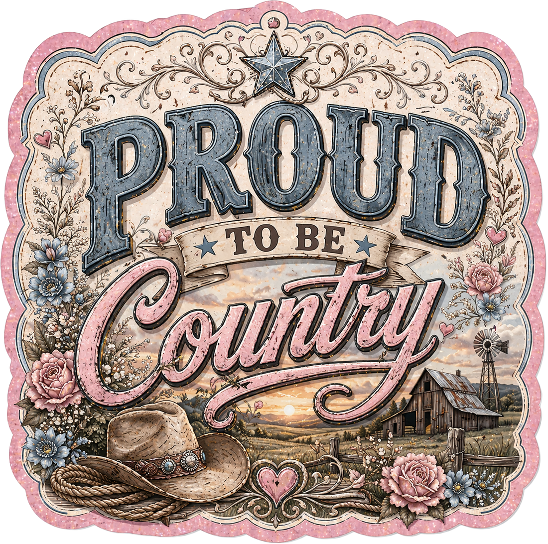 Sticker: Proud to Be Country Pastel