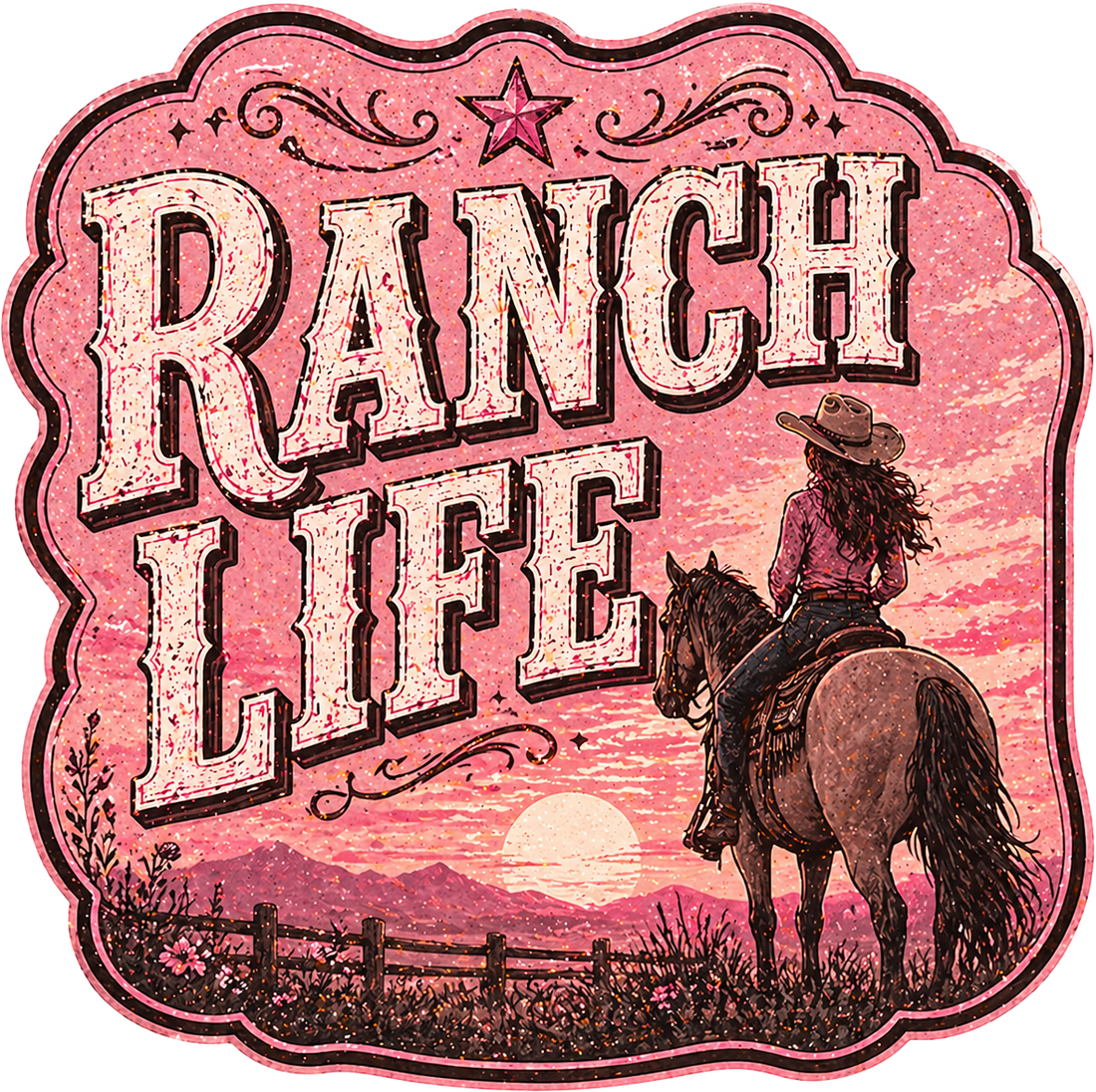 Sticker: Ranch Life Pink