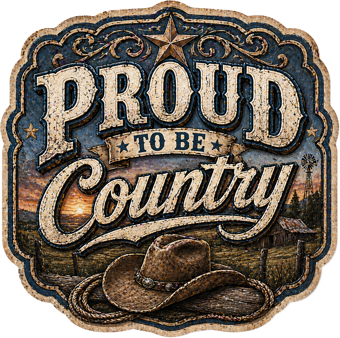 Sticker: Proud to Be Country Dark