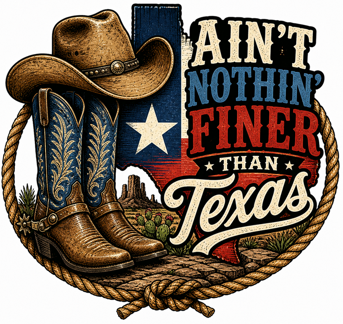 Sticker: Ain't Nothin' Finer Than Texas