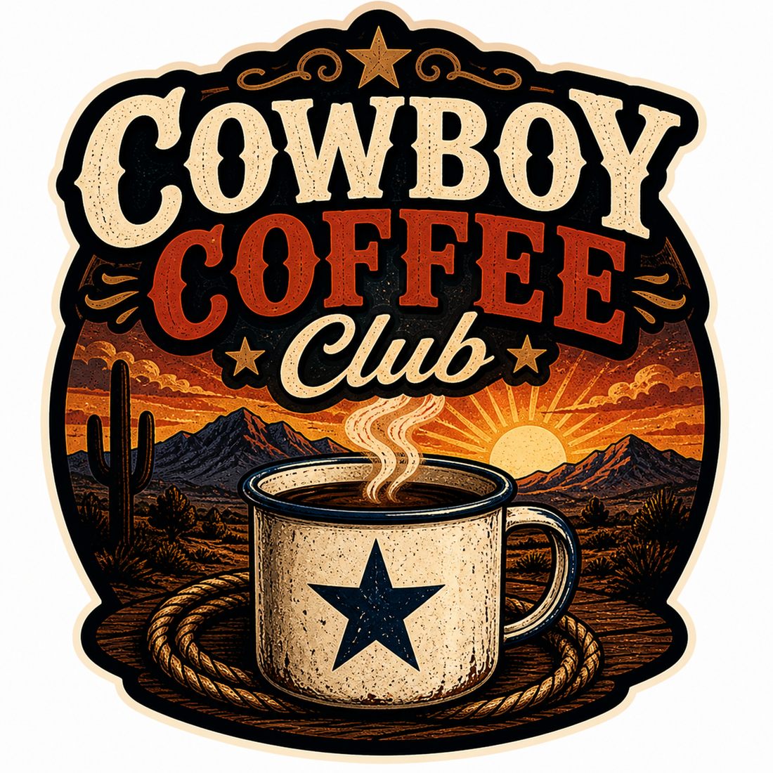 Sticker: Cowboy Coffee Club