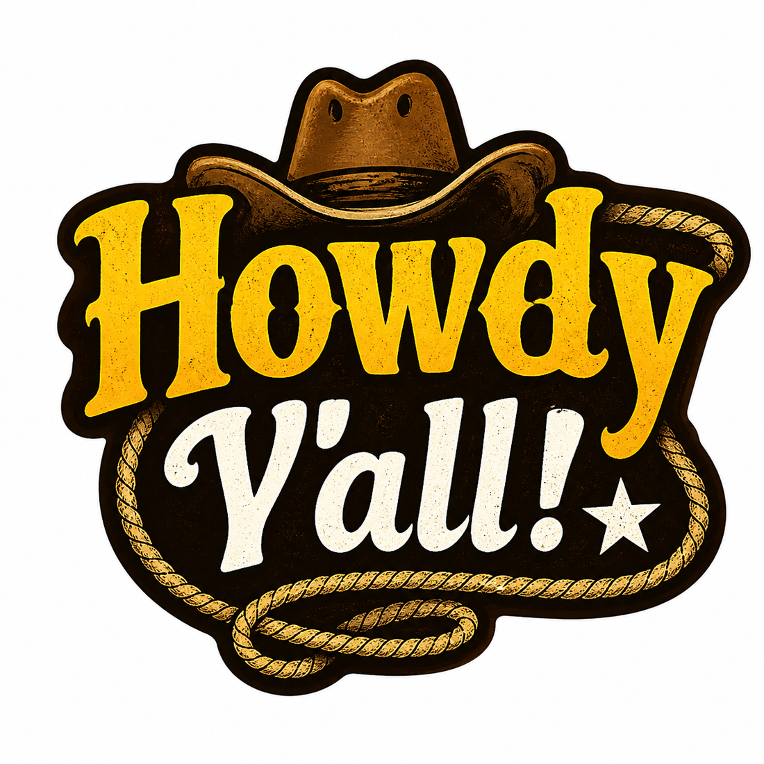 Sticker: Howdy Y'all