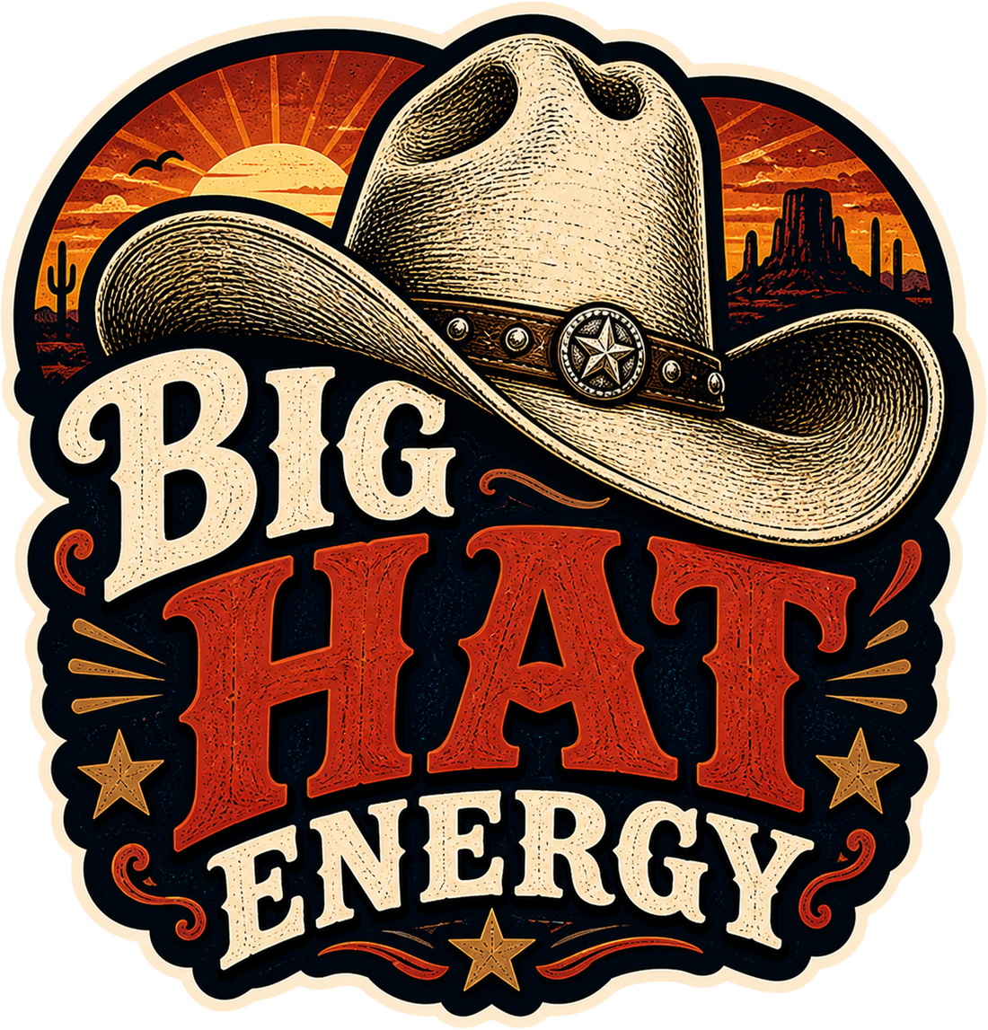 Sticker: Big Hat Energy - Namedrop