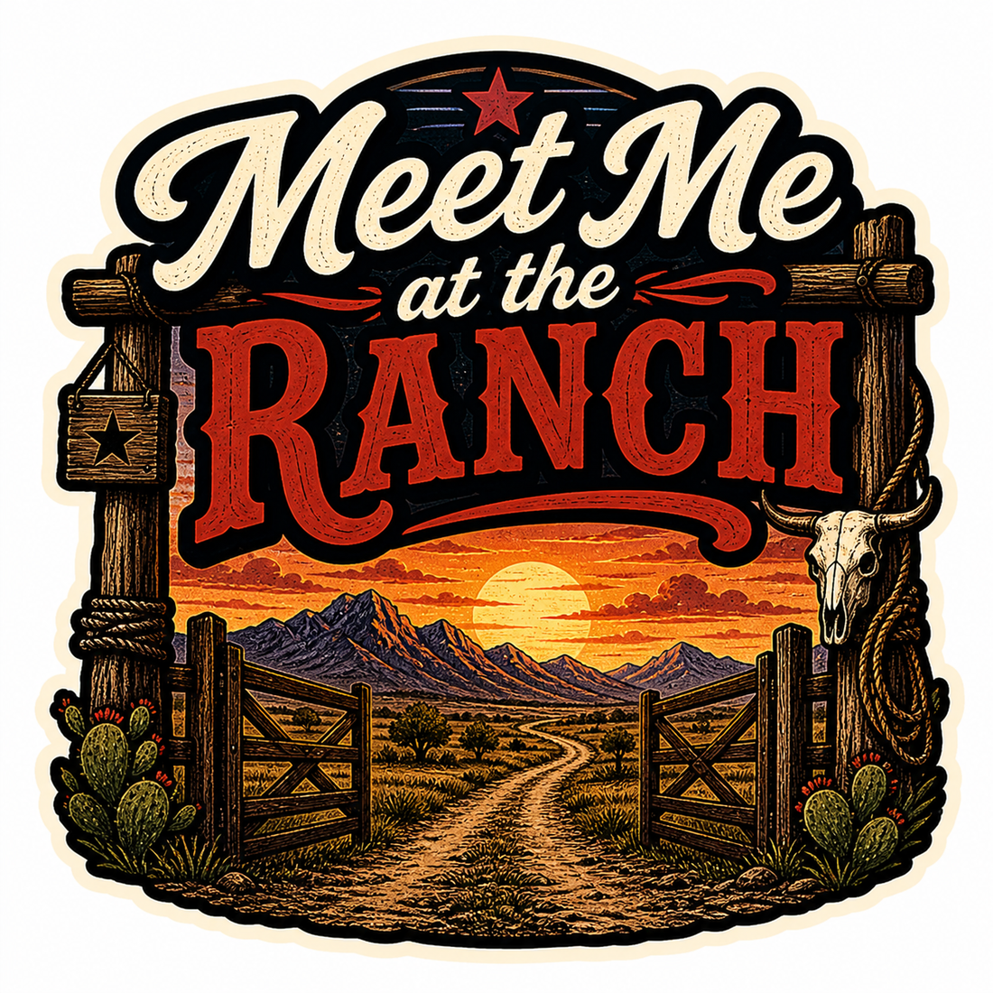 Sticker: Meet Me at the Ranch - Namedrop