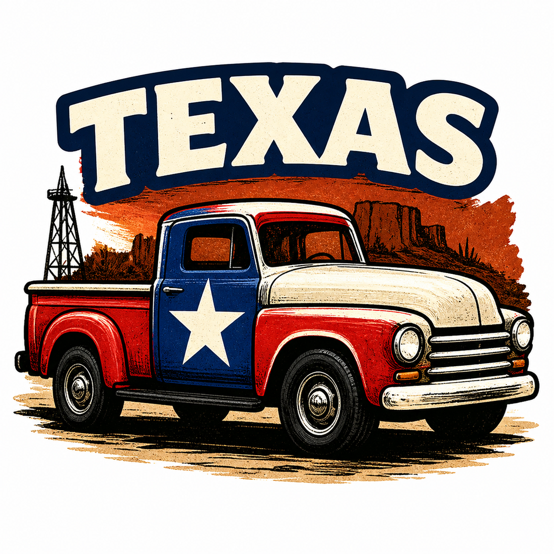 Sticker: Texas Pickup Truck
