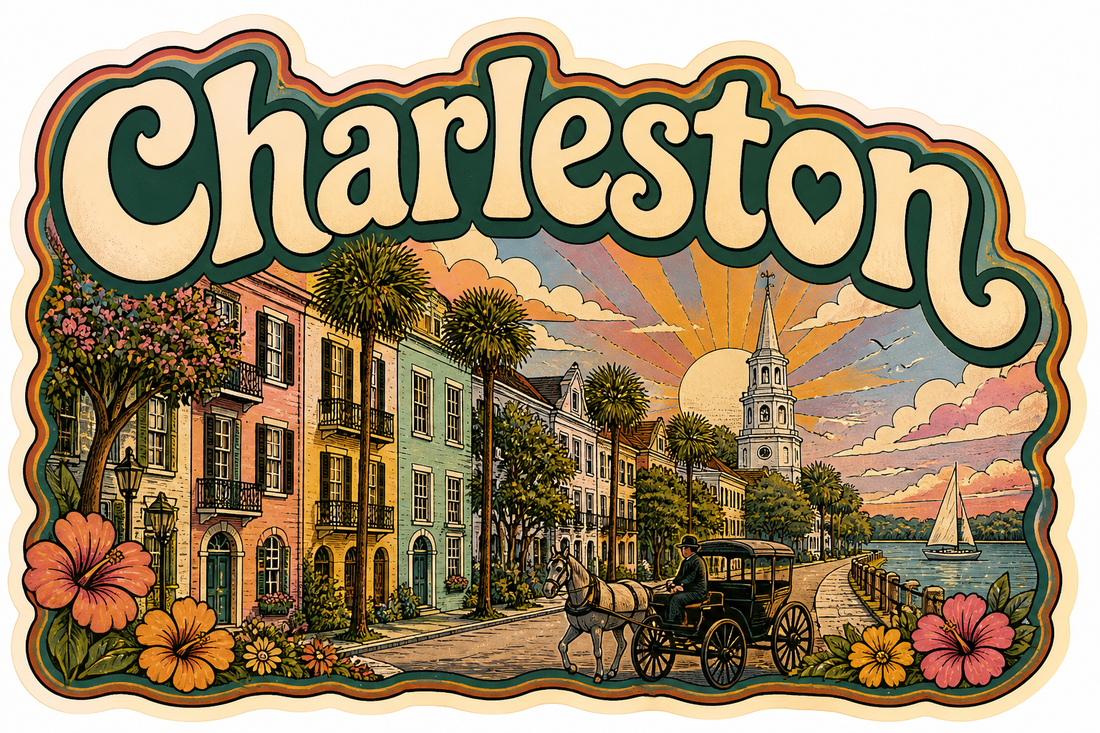 Sticker: Charleston City Scene