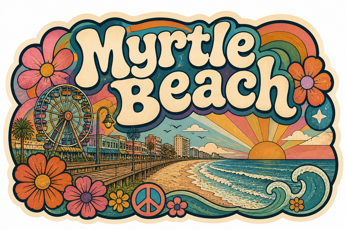 Sticker: Myrtle Beach Retro - Namedrop