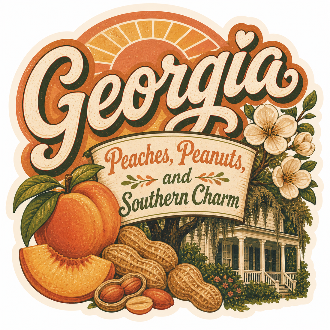 Sticker: Georgia Southern Charm Vintage - Namedrop